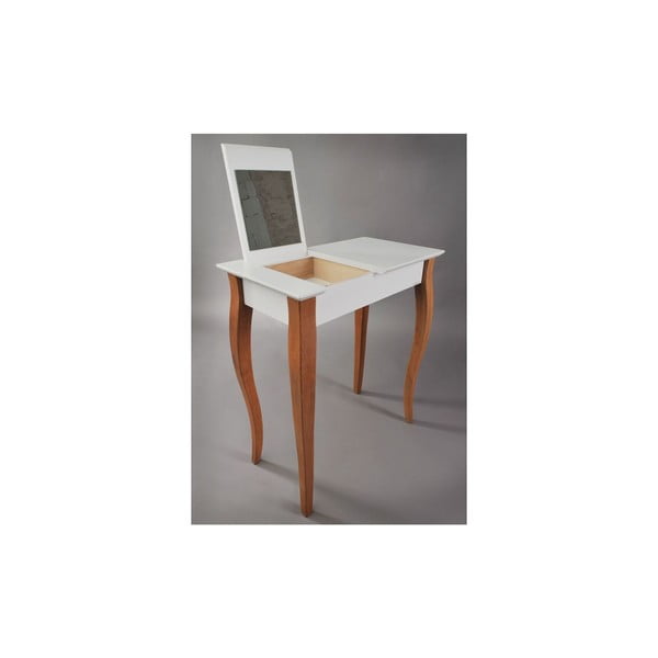 Bela toaletna mizica z ogledalom Ragaba Dressing Table, dolžina 85 cm-image-4
