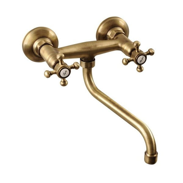 Stenska armatura za umivalnik v bronasti barvi (1 izhod) Antea – Sapho