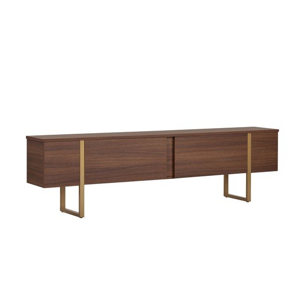TV omarica v orehovem dekorju v temni naravni barvi 180x50x30 cm Onera – Kalune Design