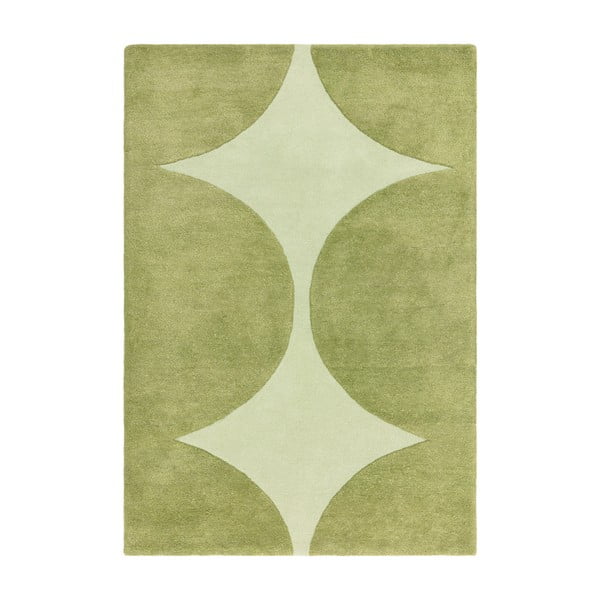 Zelena ročno tkana volnena preproga 200x290 cm Canvas – Asiatic Carpets