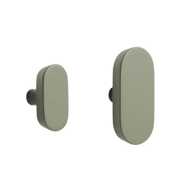 Zeleni stenski obešalniki v kompletu 2 ks iz masivne bukve Arely – Kave Home