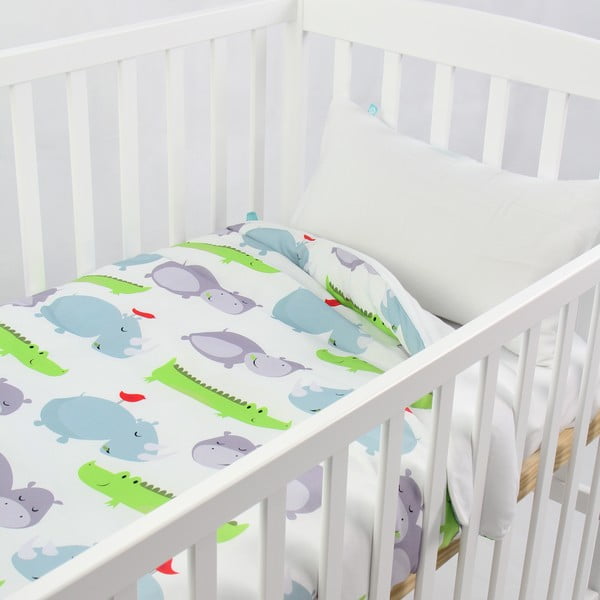 Otroška prevleka za odejo in vzglavnik Mr. Fox Hippo, 100 x 120 cm-image-1