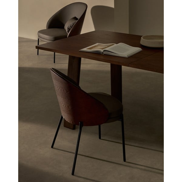 Rjav jedilni stol Eamy – Kave Home-image-1