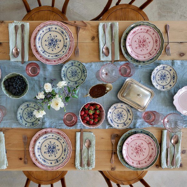 Moder/bež desertni krožnik iz kamenine ø 17 cm Vila – Costa Nova-image-3