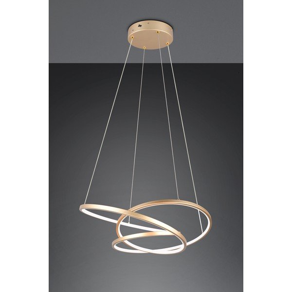LED zatemnitvena viseča svetilka v zlati barvi Darvin – Trio-image-2