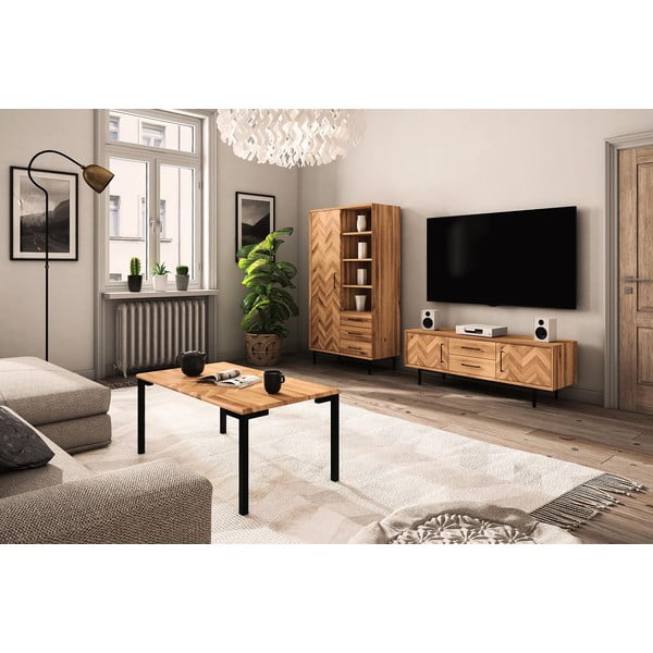 Mizica iz masivnega hrasta 60x110 cm Abies – The Beds-image-1