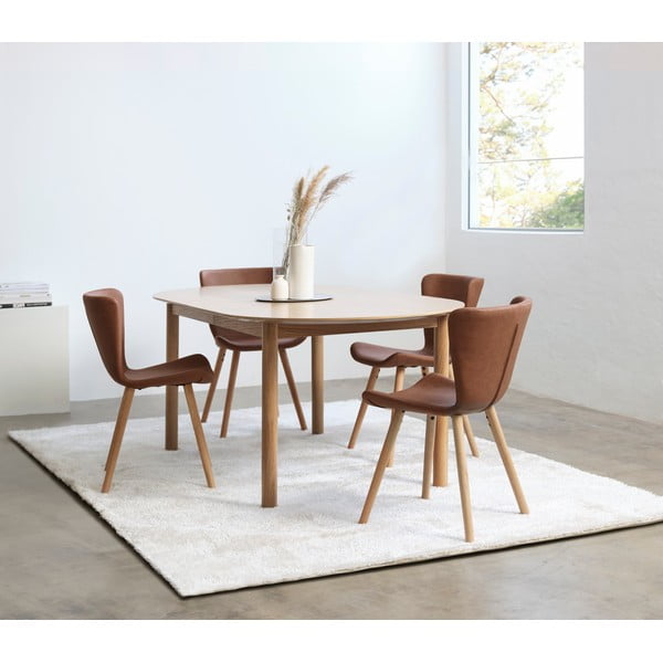 Rjavi kovinski jedilni stoli v kompletu 2 ks Teslin – Unique Furniture-image-1