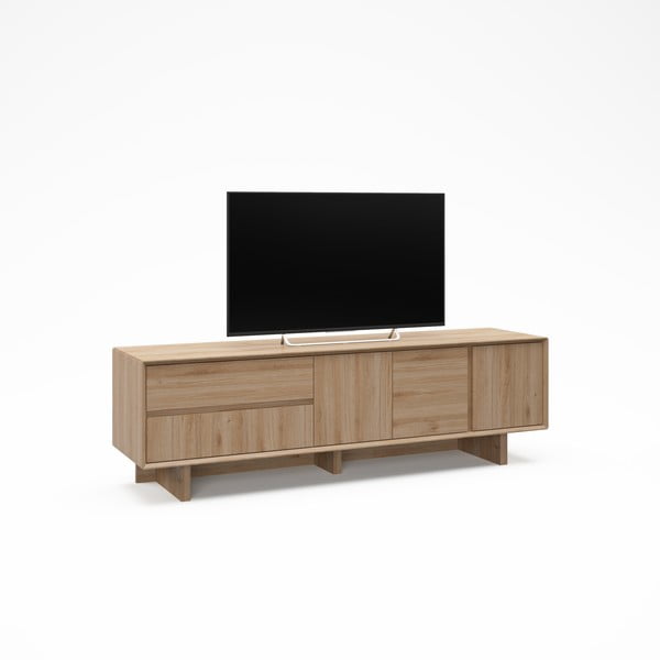 TV omarica v hrastovem dekorju v naravni barvi 180x55x45 cm Carpi – Marckeric-image-3