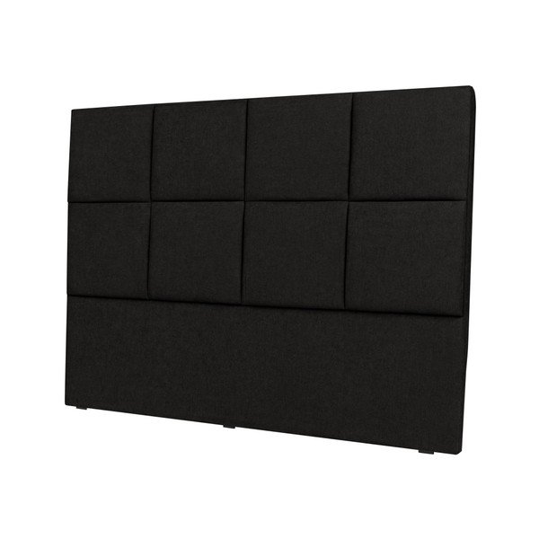 Črno vzglavje Mazzini Sofas Barletta, 140 x 120 cm-image-3
