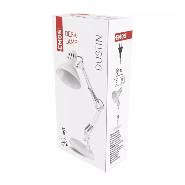 Bela namizna svetilka (višina 46 cm) Dustin – EMOS-image-1