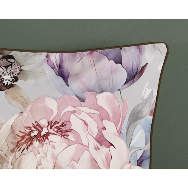 Siva/rjava enojna podaljšana posteljnina iz bombažnega satena 140x220 cm Colinda – Descanso-image-3