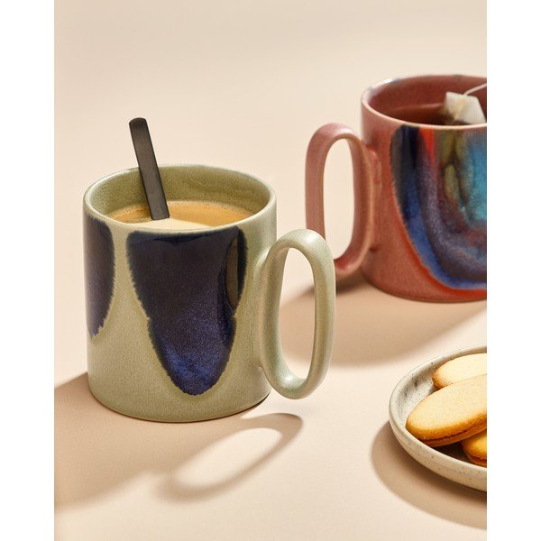 Modra/rožnata skodelica iz kamenine 390 ml Paint – Salt&Pepper-image-1