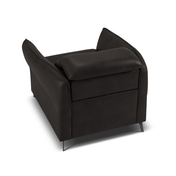 Črn usnjen fotelj Hubble – Windsor & Co Sofas-image-3