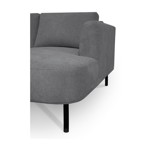 Temno siva kotna sedežna garnitura (levi kot/v obliki črke "U") Hero – Scandic-image-4