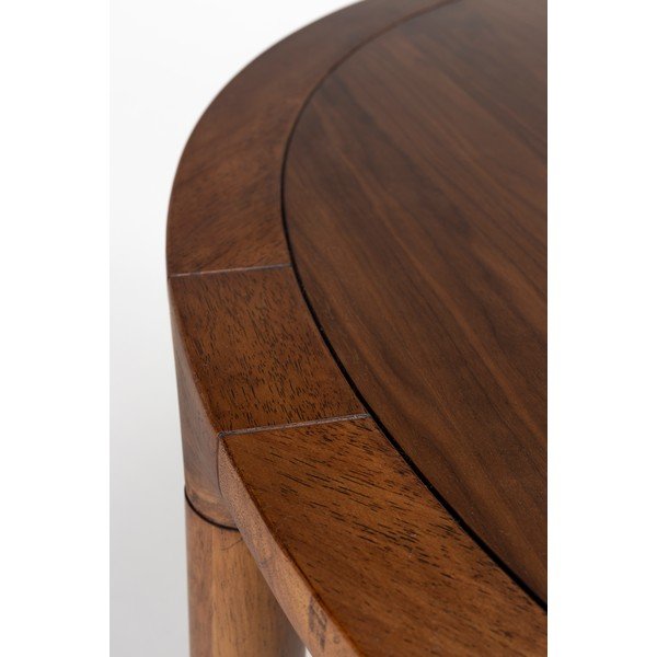 Okrogla jedilna miza v orehovem dekorju ø 128 cm Storm – Zuiver-image-1