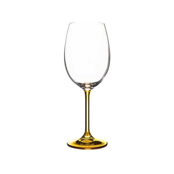 Komplet 4 kozarcev za vino iz rumenega kristalnega stekla Bitz Fluidum, 450 ml-image-1