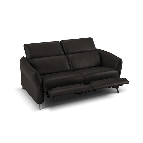 Črna usnjena sedežna garnitura 103 cm Hubble – Windsor & Co Sofas-image-4