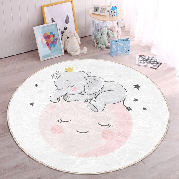 Bela otroška preproga ø 120 cm Comfort – Mila Home-image-4