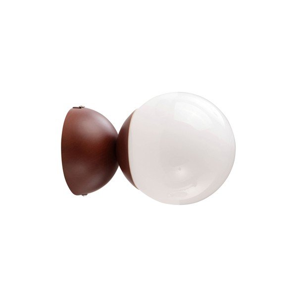 Bela/rjava stropna svetilka iz opalnega stekla ø 15 cm Leah – Jotex-image-3