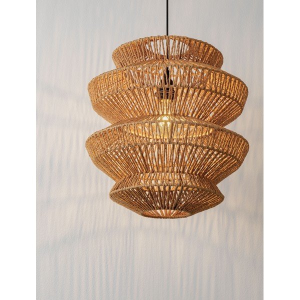 Viseča svetilka iz vrvi v naravni barvi ø 40 cm Nua – Nova Luce-image-1