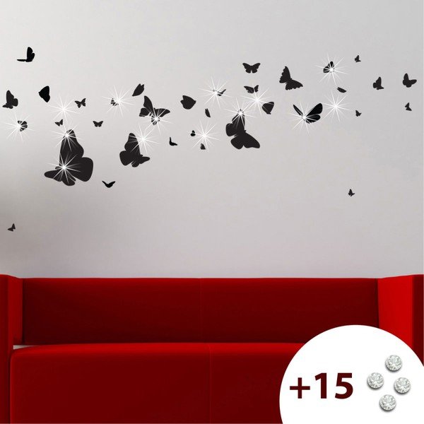Komplet nalepk in 15 kristalov Swarovski Ambiance Butterflies-image-4