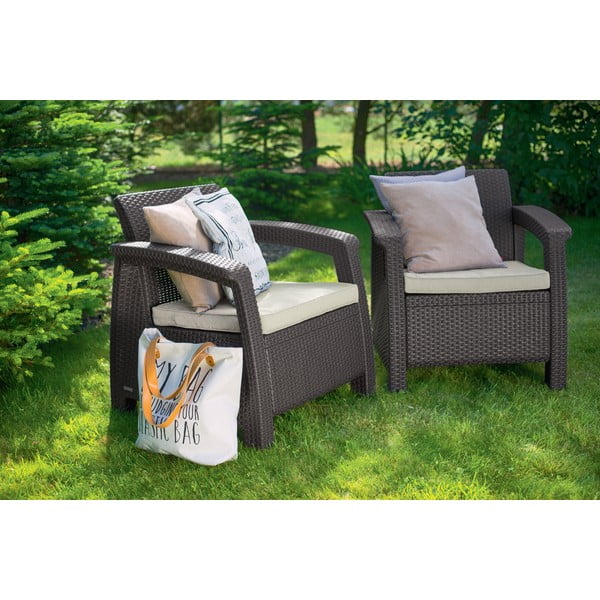 Rjav vrtni fotelj Corfu – Keter-image-2