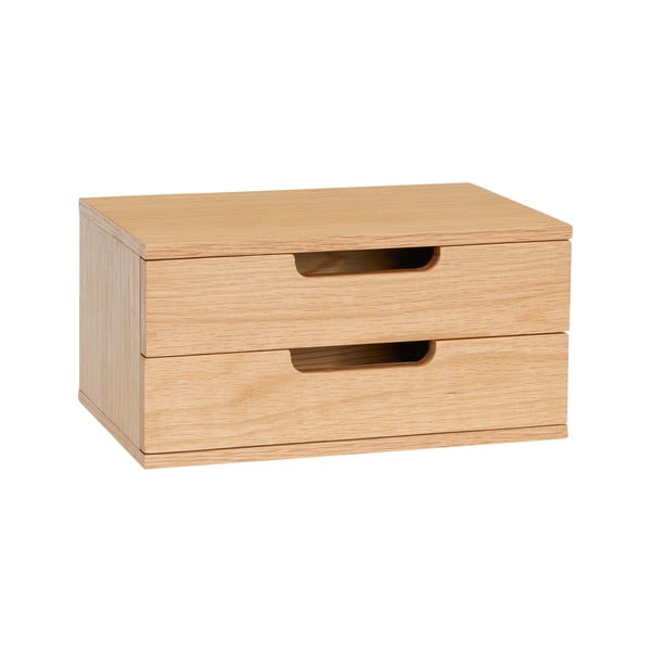 Stenska nočna omarica s policami v hrastovem dekorju AtHand – Hübsch