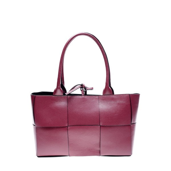 Anna Luchini bordo rdeča usnjena torbica, 24 x 45 cm