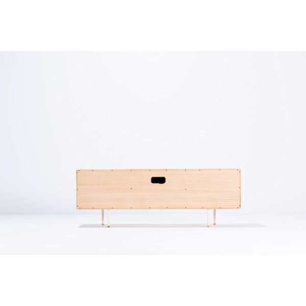 Bela TV omarica iz masivnega hrasta 180x64 cm Fina – Gazzda-image-4