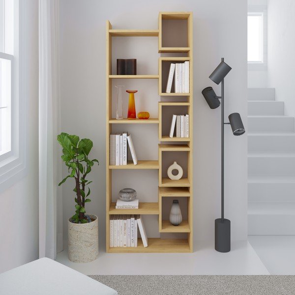 Regal v hrastovem dekorju 60x168,5 cm Eladi – Marckeric-image-3