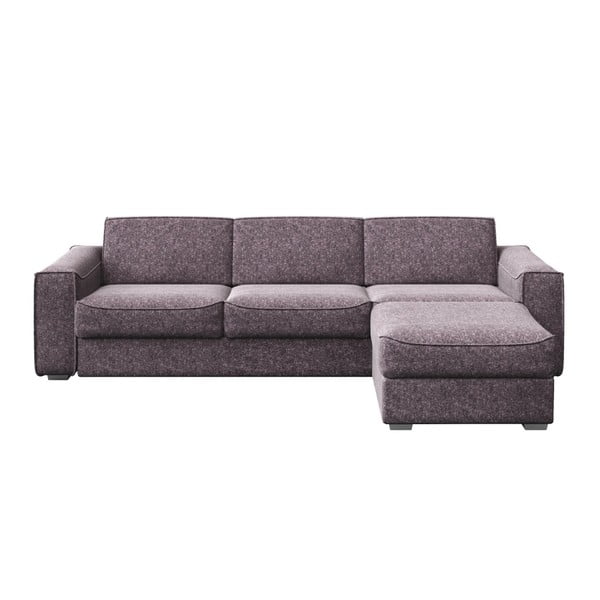 Siva in roza raztegljiv kavč s spremenljivim ležiščem MESONICA Munro, 308 cm