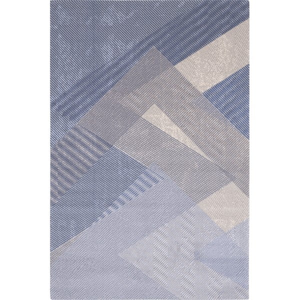 Svetlo modra volnena preproga 133x180 cm Mesh – Agnella