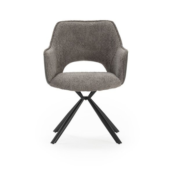 Sivi oblazinjeni jedilni stoli v kompletu z nasloni za roke 2 ks Mariel – Marckeric-image-4