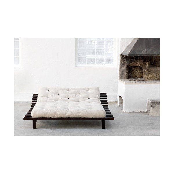 Dvoposteljna postelja iz borovega lesa z ležiščem Karup Design Blues Double Latex Black/Natural, 140 x 200 cm-image-4