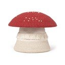 Rdeče-kremno bela tekstilna otroška škatla za shranjevanje ø 38x33 cm Big Mushroom – Lorena Canals