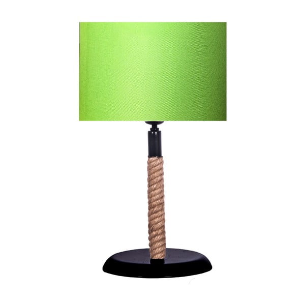 Namizna svetilka z neonsko zelenim senčnikom Kate Louise Vrvna svetilka