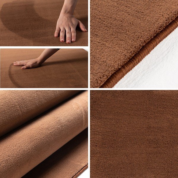 Rjava pralna okrogla preproga ø 160 cm Sky – Ayyildiz Carpets-image-3
