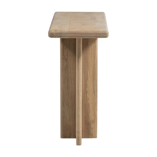 Stranska mizica iz masivnega manga v svetli naravni barvi 40x80 cm Ato – WOOOD-image-3