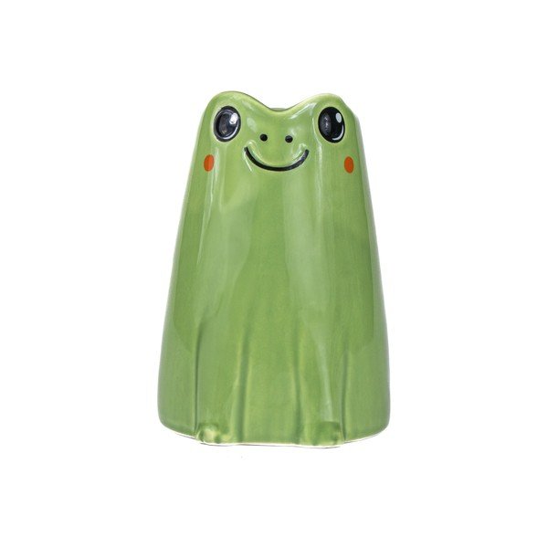 Zelena keramična vaza (višina 10 cm) Frog Mini – Sass & Belle