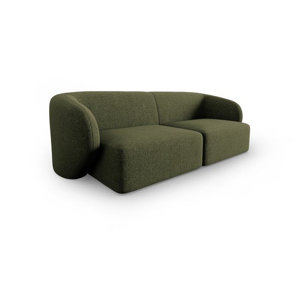 Zelena sedežna garnitura iz šenilje 188 cm Paolo – Milo Casa-image-2