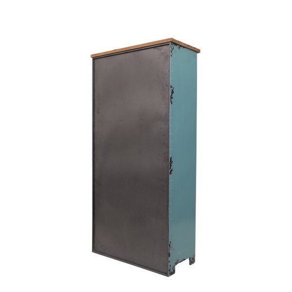 Turkizna kovinska vitrina Dutchbone Rusty-image-4
