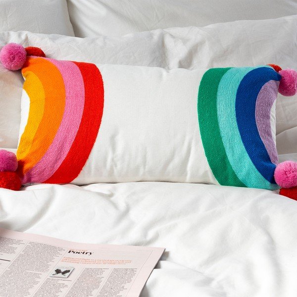 Otroška blazina iz mešanice bombaža 50x33 cm Rainbow – Rex London-image-1