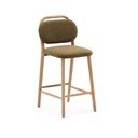 Kaki zelen barski stol (višina sedeža 66 cm) Helda – Kave Home