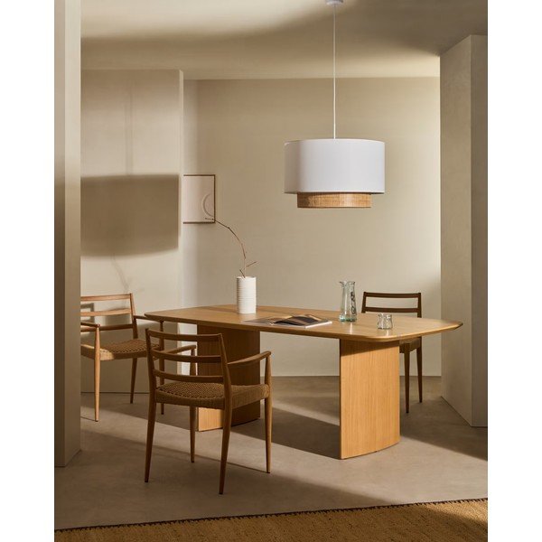 Belo tekstilno senčilo ø 60 cm Erna – Kave Home-image-1