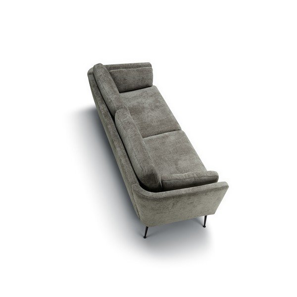 Siva žametna sedežna garnitura 220 cm Mynta – Sits-image-4