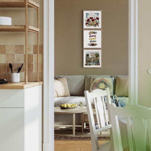 Slike v kompletu 3 ks 30x30 cm Sweet Home – Styler-image-2