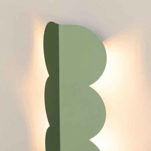 Žajbljevo zelena aluminijasta stenska svetilka BISCUIT – Thoro-image-4