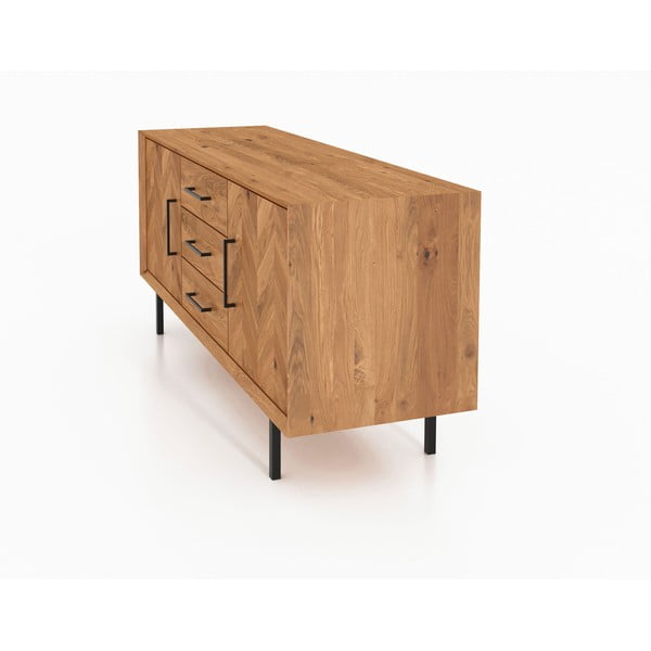 Komoda iz masivnega hrasta 144x65 cm Abies – The Beds-image-3