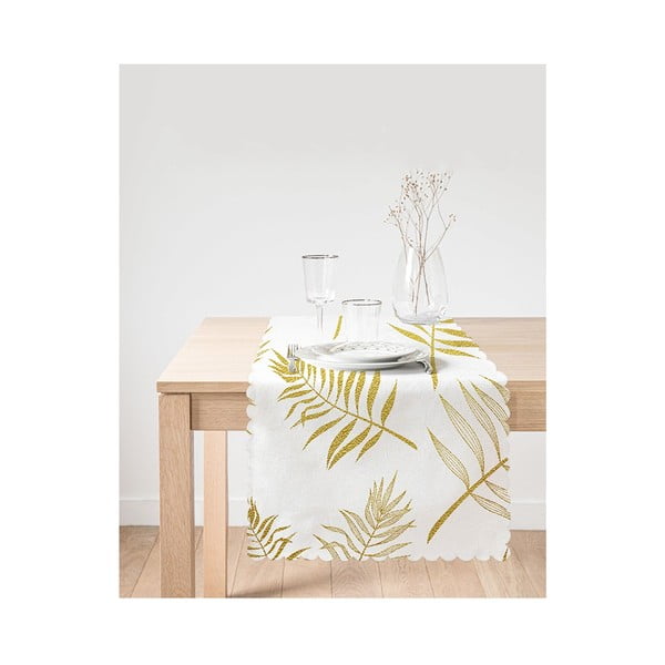 Namizni tekač 45x140 cm Leaves – Minimalist Cushion Covers-image-1