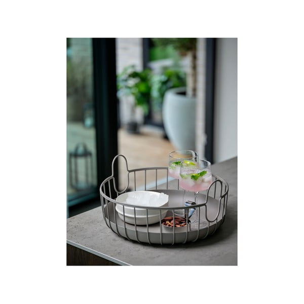 Žična kovinska košara ø 38x18 cm Inu – Zone-image-2